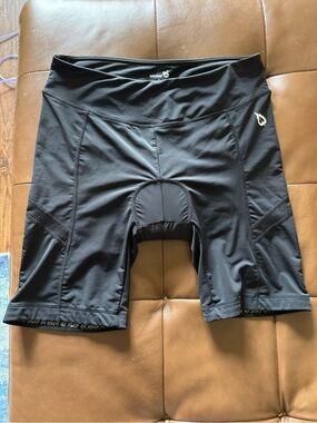 Baleaf Black Branded Elastic Waistband Cycling Shorts